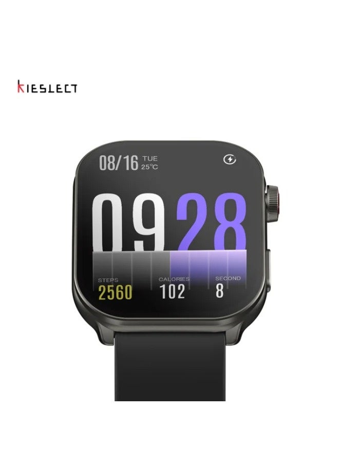 كيسلكت ساعة ذكية Balancs Note مزودة بشاشة AMOLED منحنية مقاس 2.1 بوصة ونظام تحديد المواقع العالمي (GPS) وتدعم الاتصال عبر البلوتوث - اسود - Image 3