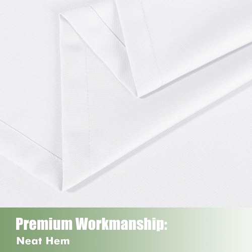HolidayIdeas Outdoor Curtains for Patio Waterproof, 6 Panels - 54x84 Inches - Weatherproof Privacy Outsides Curtains for Cabana Porch Pergola, Sunlight & UV Blocking (White, Grommet Top) - Image 5