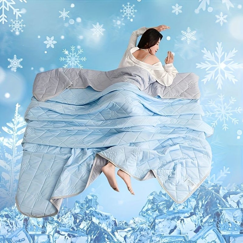 Pink Color Super Soft Summer Cool Quilt Comfortable Breathable Thin Blanket Machine Washable Multifunctional For Single And Double Beds Size 70 87 By 86 61 Inches - Image 2