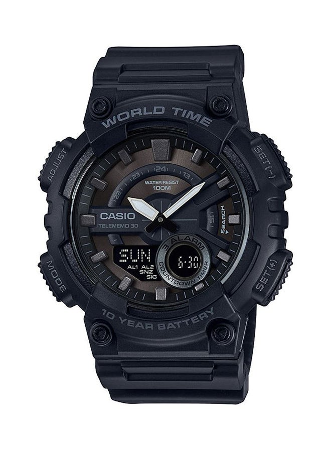 CASIO Men Youth Analog & Digital Watch AEQ-110W-1BV - 52 mm - Black - Image 1