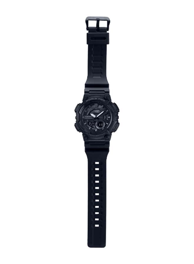 CASIO Men Youth Analog & Digital Watch AEQ-110W-1BV - 52 mm - Black - Image 3
