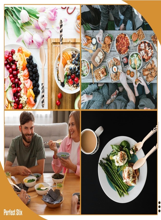 Perfect Stix Green Spoon 158-Moo-36 Wooden Cutlery Spoons with Cow Themed Print (Pack of 36) - Image 5