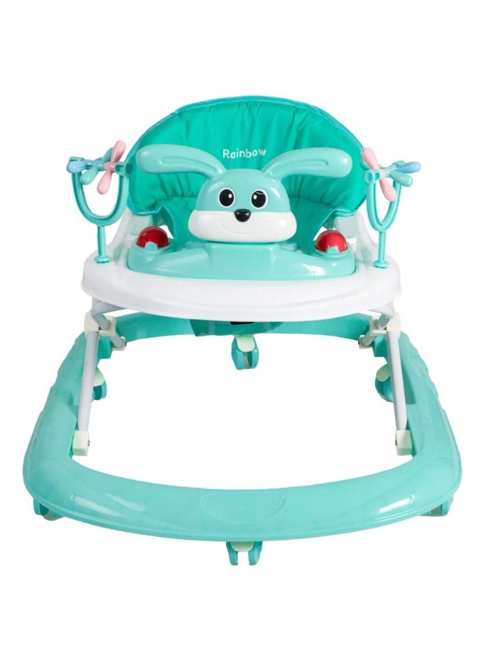 مشاية اطفال | مشاية دائرية محمولة للاطفال مع 3 ارتفاعات قابلة للتعديل، دوران 360 درجة و شريط موسيقي| مشاية دفع للنشاط للاطفال من عمر 6 الى 24 شهر(أخضر) - Image 3