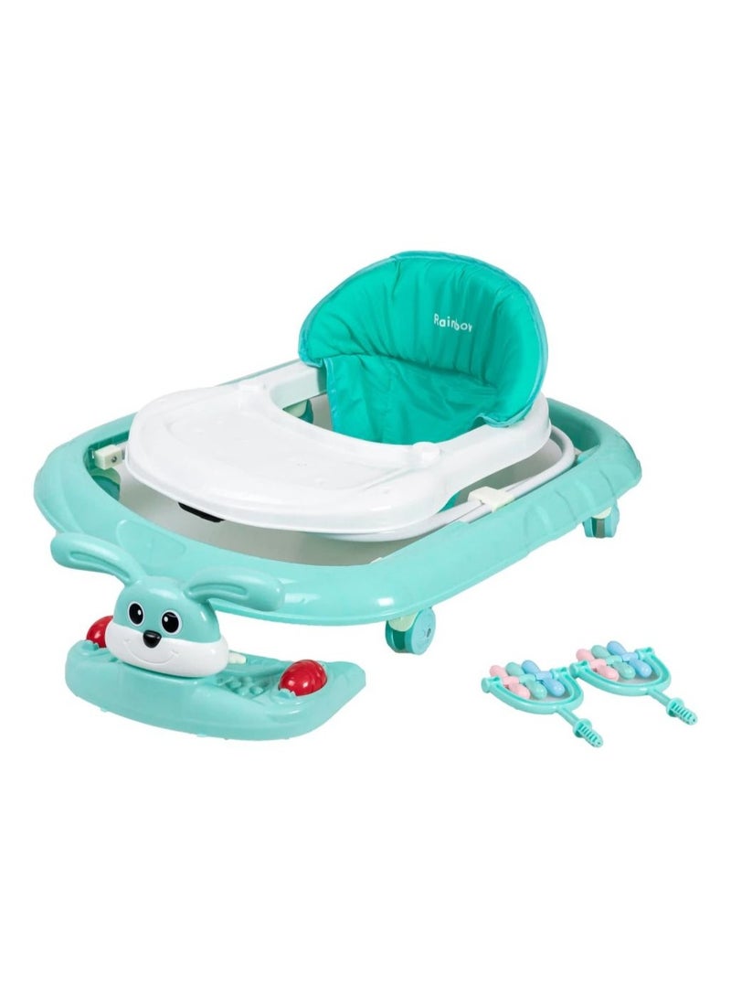 مشاية اطفال | مشاية دائرية محمولة للاطفال مع 3 ارتفاعات قابلة للتعديل، دوران 360 درجة و شريط موسيقي| مشاية دفع للنشاط للاطفال من عمر 6 الى 24 شهر(أخضر) - Image 4