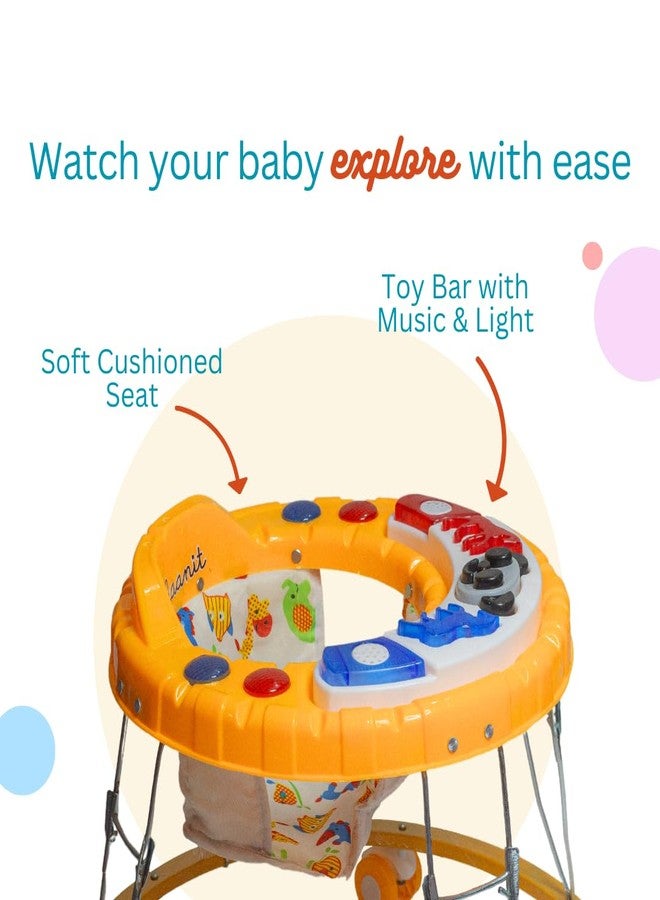 Maanit Baby Walkerr for Kids, Foldable Walkerr | Walkerr for Baby with Music & Light, | Walkerr for 6-12 Months Boy & Girl (Yellow) - Image 2