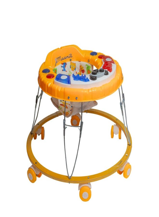 Maanit Baby Walkerr for Kids, Foldable Walkerr | Walkerr for Baby with Music & Light, | Walkerr for 6-12 Months Boy & Girl (Yellow) - Image 1