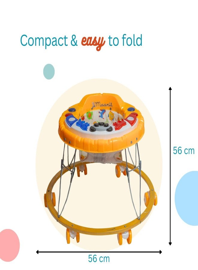 Maanit Baby Walkerr for Kids, Foldable Walkerr | Walkerr for Baby with Music & Light, | Walkerr for 6-12 Months Boy & Girl (Yellow) - Image 5