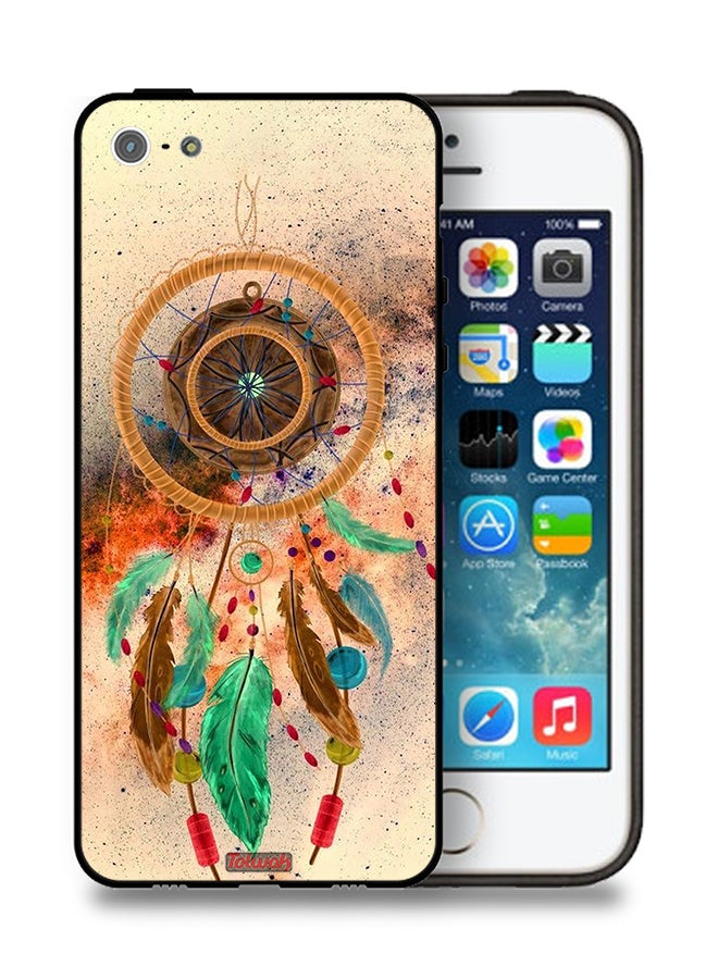 Tolwak Apple iPhone 5/5s/SE Protective Case Mandala Hanging Feathers - Image 1