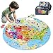 DIGOBAY United States Puzzle 70 Pieces USA Map Floor Jigsaw Puzzles for Kids Ages 410 Jumbo Round US Geography Puzzle 50 States with Capitals Educational Learning Toys for Boy or Girl - Image 2