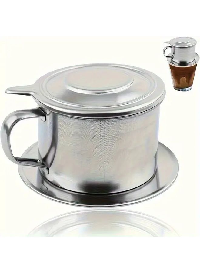 1 Piece Set Stainless Steel Drip Coffee Pot With Leak Proof Vietnamese Style In Pour Coffee Maker For Home Brewing Durable And Easy To Use - Image 1