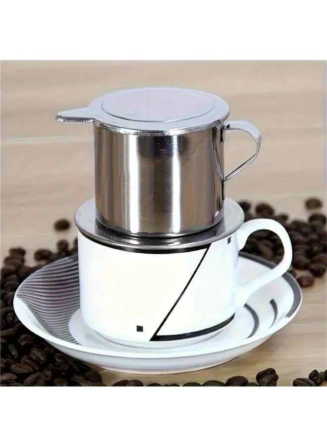 1 Piece Set Stainless Steel Drip Coffee Pot With Leak Proof Vietnamese Style In Pour Coffee Maker For Home Brewing Durable And Easy To Use - Image 5