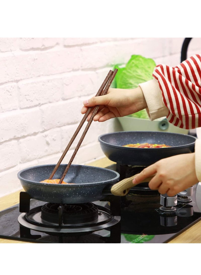 SYOSI - 10 Pairs Long Wooden Chopstick Cooking Chopsticks Extra Long Chopsticks Noodle Chopsticks Hot Pot Chopstick Chinese Style Chopsticks Natural Wooden Frying Chopstick for Cooking, 12 Inch - Image 1