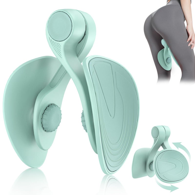 TINRIEF Kegel Exerciser Pelvic Floor Muscle Exercise Devices for Women Inner Thigh Exerciser Leg Workout Equipment Thigh Trainer for Male Hip Trimmer Inner Thigh Toner Workout LightGreen - Image 2