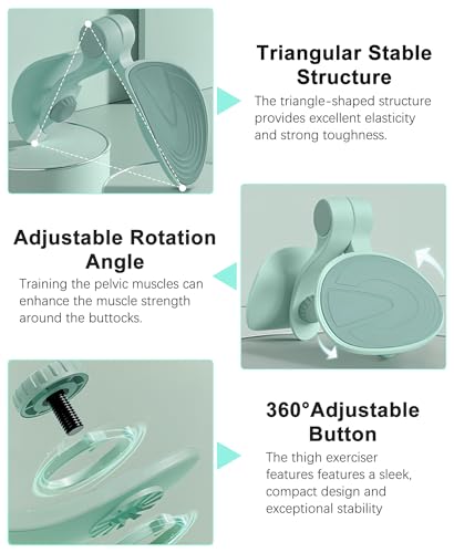 TINRIEF Kegel Exerciser Pelvic Floor Muscle Exercise Devices for Women Inner Thigh Exerciser Leg Workout Equipment Thigh Trainer for Male Hip Trimmer Inner Thigh Toner Workout LightGreen - Image 3