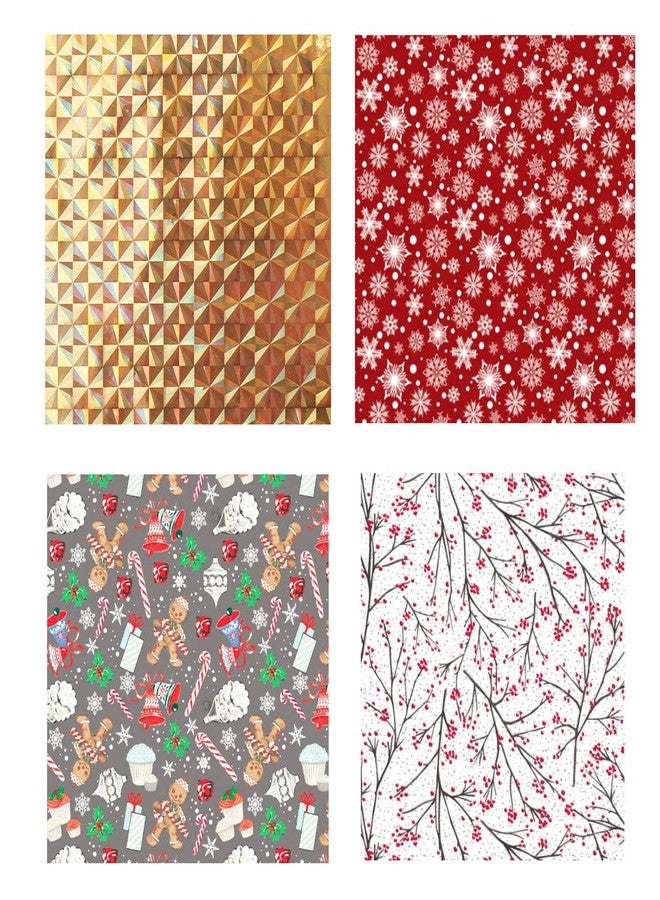 WesGen Christmas Gift Bags,40Pcs Santa Wrapping Bag in 4 Sizes and 4 Designs with Inserted Drawstring Ribbons and Tags for Wrapping Holiday - Image 2
