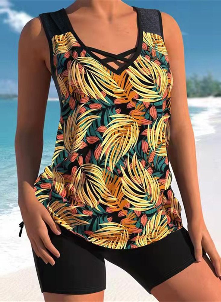 Loquat 2 Piece Boxer Swimsuit Beach Bikini  - Image 1