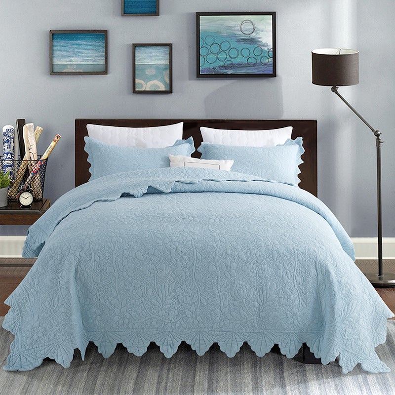 New Korean Quilted Bed Three-Piece Set Handmade Quilted Non-Slip Bed Bed Sheets Multi-Piece Set Summer Cool Air-Conditioned Quilt - Image 1