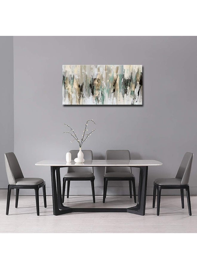 tigeridge Abstract Wall Art Grey Modern Canvas Pictures Contemporary Canvas Artwork for Bedroom Living Room Bathroom Kitchen Office Home Wall Decor Framed Ready to Hang 20" x 40" - Image 2