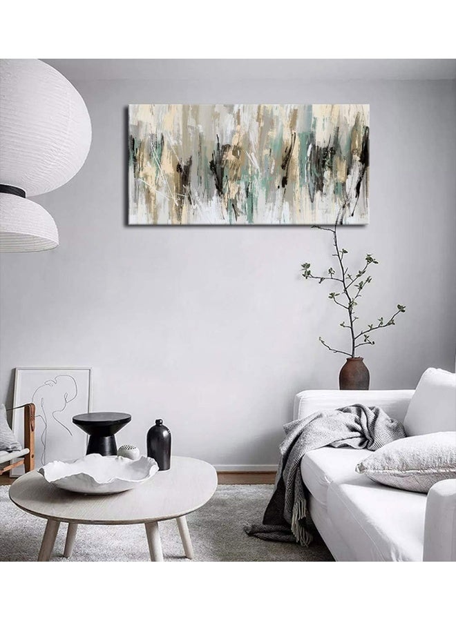 tigeridge Abstract Wall Art Grey Modern Canvas Pictures Contemporary Canvas Artwork for Bedroom Living Room Bathroom Kitchen Office Home Wall Decor Framed Ready to Hang 20" x 40" - Image 5