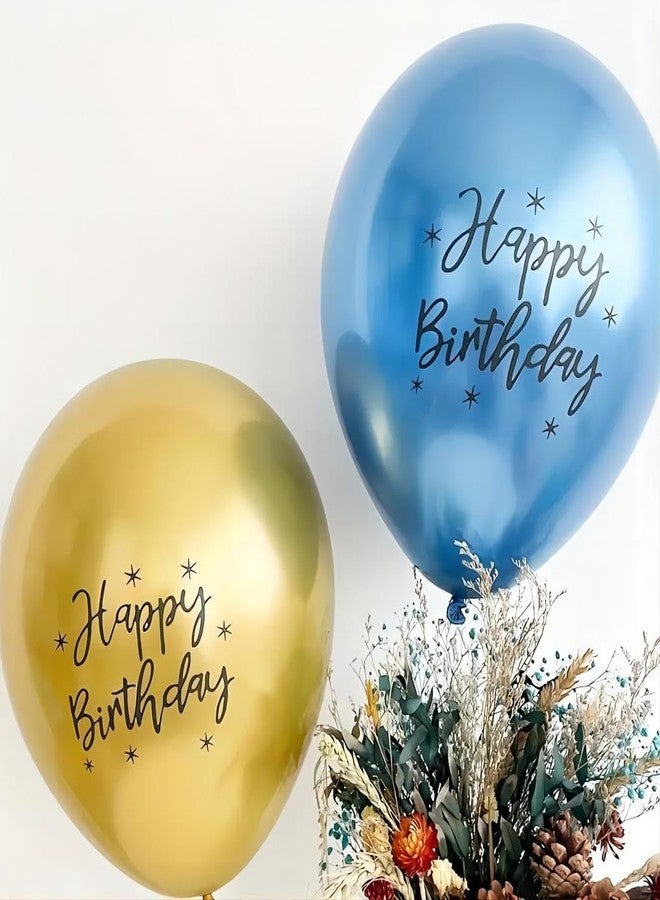 duile Metal Happy Birthday Balloons Colorful Metallic Decorative Balloons Birthday Party Decor Room Decor House Decor For Wedding Birthday Anniversary Graduation Party Decorations Supplies - Image 3