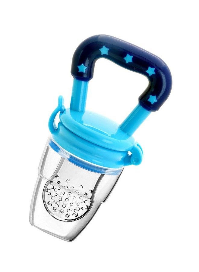The Little Lookers Bpa Free Fruit & Food Pacifier Nibbler With Silicon Mesh For Baby Infants (Blue Pack Of 1)  - Image 1