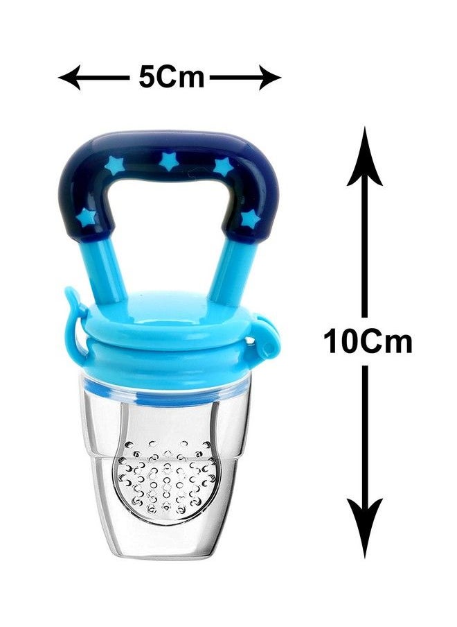 The Little Lookers Bpa Free Fruit & Food Pacifier Nibbler With Silicon Mesh For Baby Infants (Blue Pack Of 1)  - Image 5