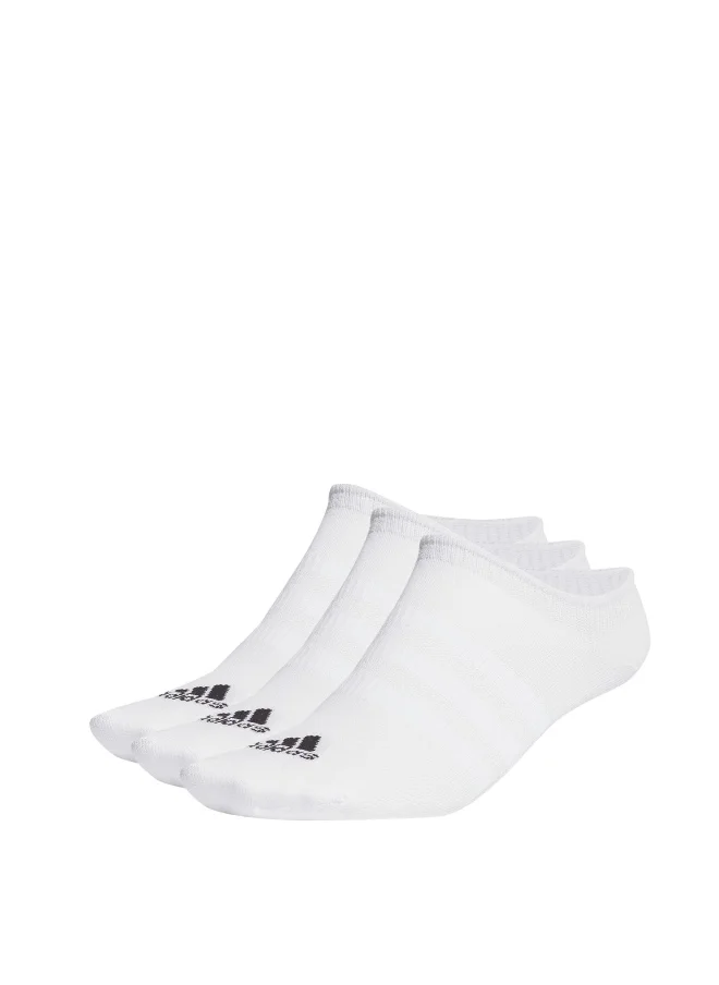 اديداس adidas thin&light sportswear 3 pair pack unisex no show socks