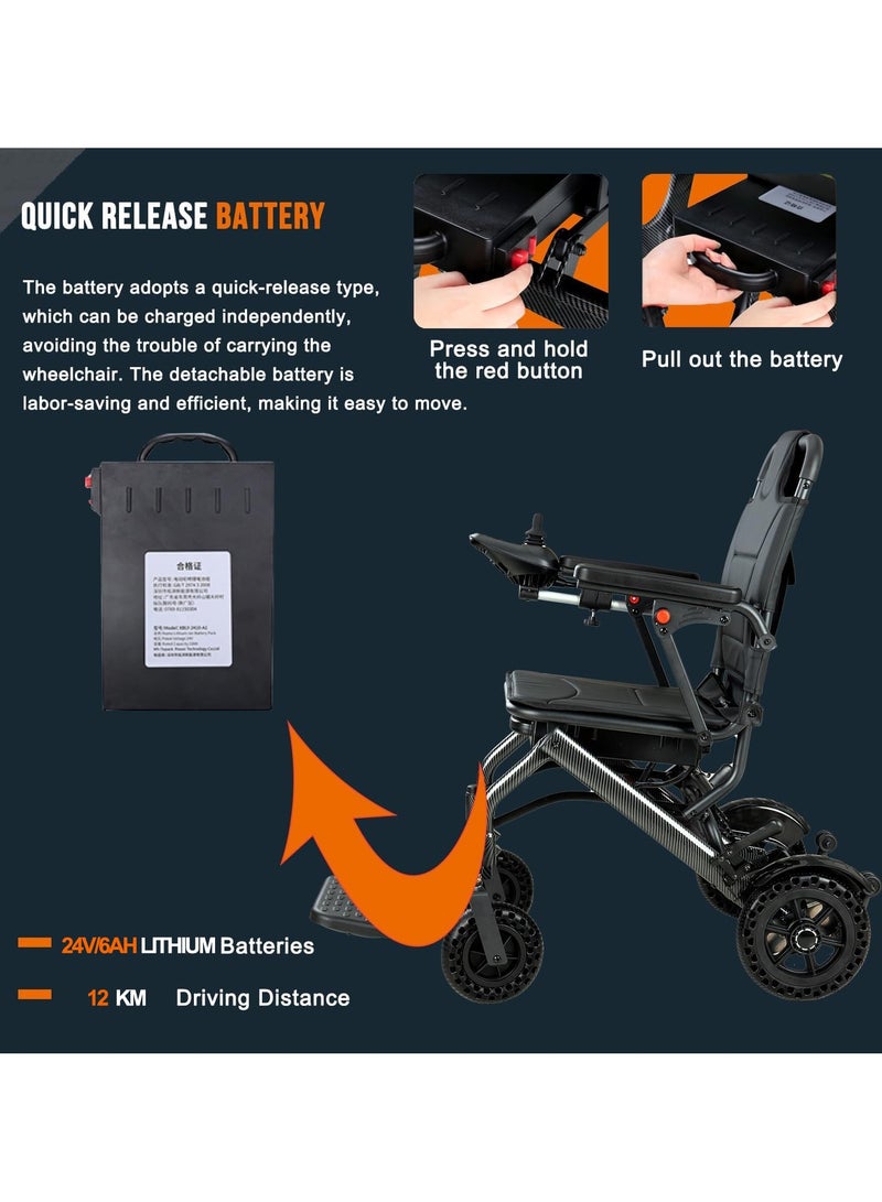 Electric Wheelchair Foldable And Portable For The Elderly Multifunctional Lithium Battery Scooter Disabled - Image 3