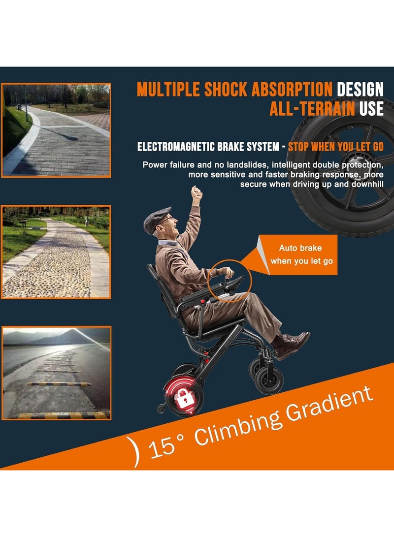 Electric Wheelchair Foldable And Portable For The Elderly Multifunctional Lithium Battery Scooter Disabled - Image 5