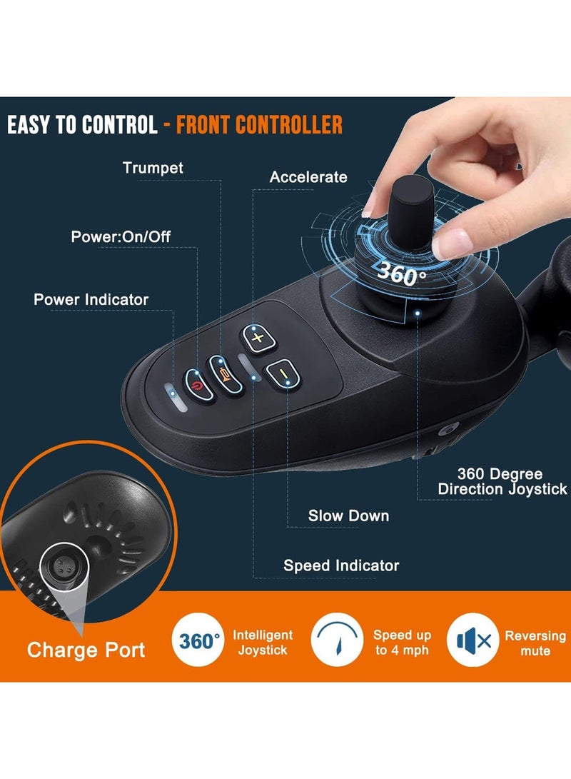 Electric Wheelchair Foldable And Portable For The Elderly Multifunctional Lithium Battery Scooter Disabled - Image 2