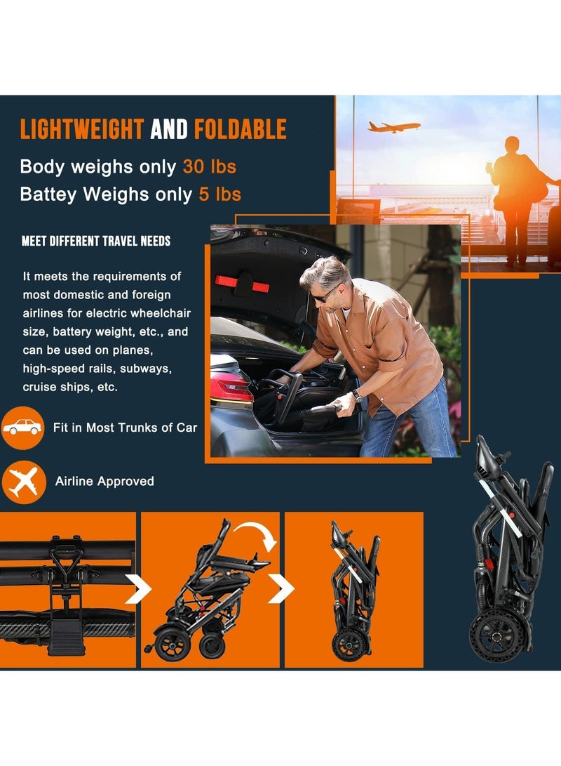 Electric Wheelchair Foldable And Portable For The Elderly Multifunctional Lithium Battery Scooter Disabled - Image 4