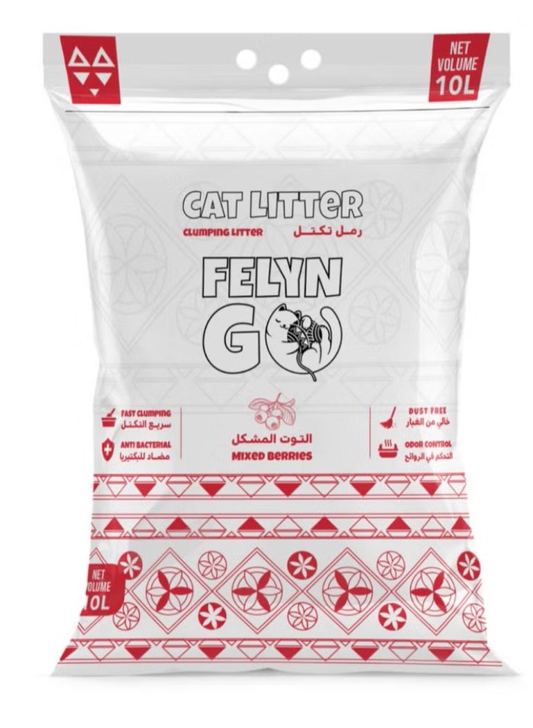 Felyn Go Sand for Cats with Raspberry Scent with Strawberry 10L