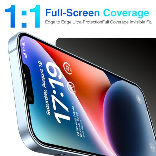 EZ-GLAZ- 4 Pack for iPhone 14 Screen Protector [6.1"] With 2 Pack Camera Lens Protector, 9H+ Hardness 12FT Military Grade Shatterproof Scratch Resistant Durable Tempered Glass Film with Flawless Fit Kit, HD Clear - Image 3
