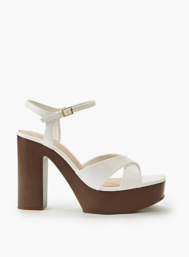 Surestep WHITE Women Platform Heel Sandals for Women | Best Price UAE