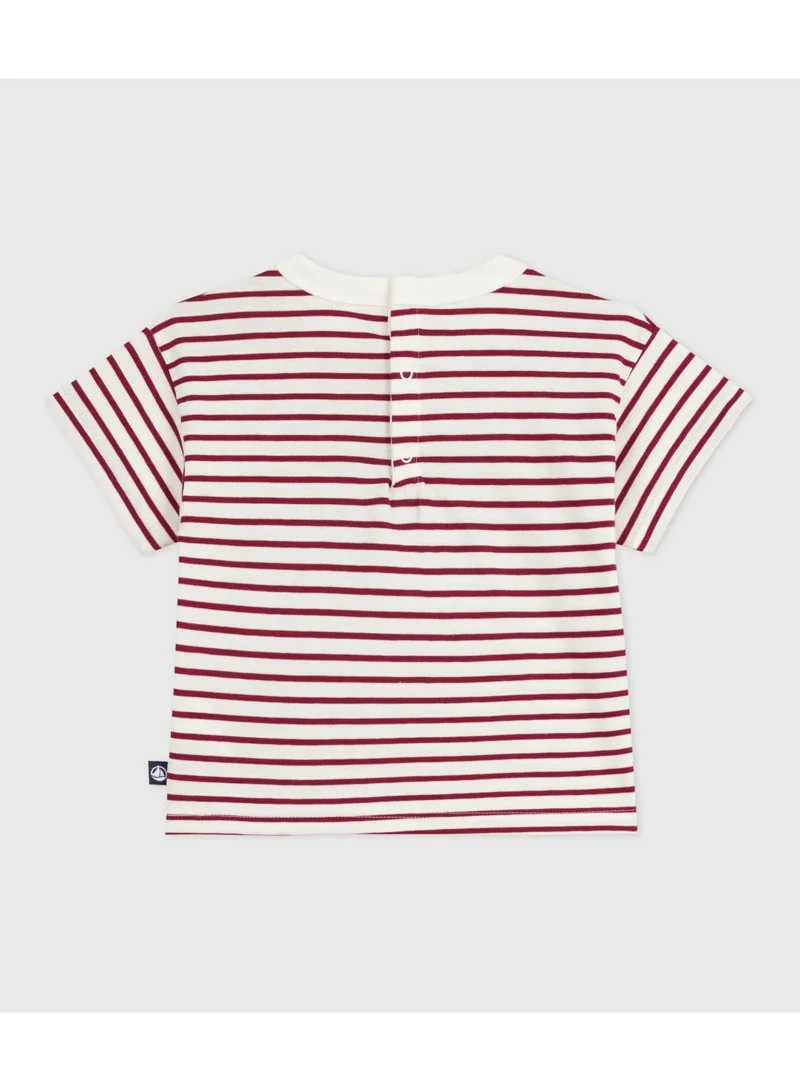 Petit Bateau Babies' short-sleeved stripy cotton T-shirt