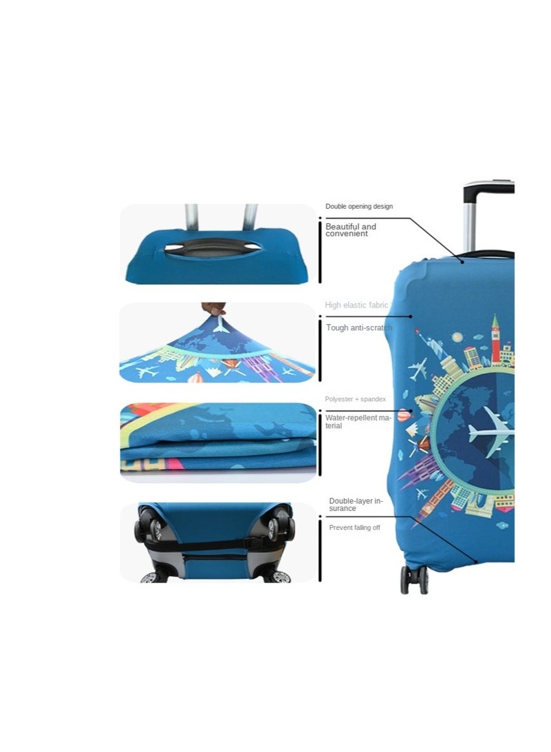 Y&D Kuromi Luggage Cover, Water-Washable Suitcase Cover, Spandex Elastic Luggage Protective Covers Travel Accessories Suitable for 18-32 Inch Trolley Case for Business Trip School Daily Using - Image 3