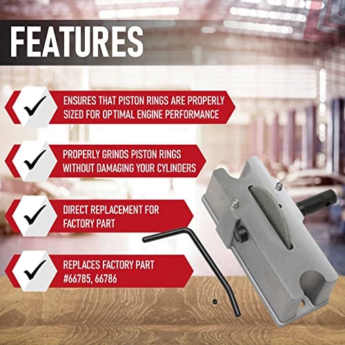 AA Ignition Piston Ring Filer Tool - 66785, 66786 Manual Piston Ring Filer - with 120 Grit Carbide Grinding Wheel - Ring Gap Crank Grinder Tool, Aluminum - Steel Piston Grinder - Image 2