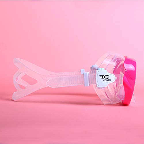 EXP VISION Kids Snorkel Swim Mask, Child Diving Mask Anti-Fog Swim Goggles with Nose Cover for Snorkeling Diving Swimming (Pink) - Image 5