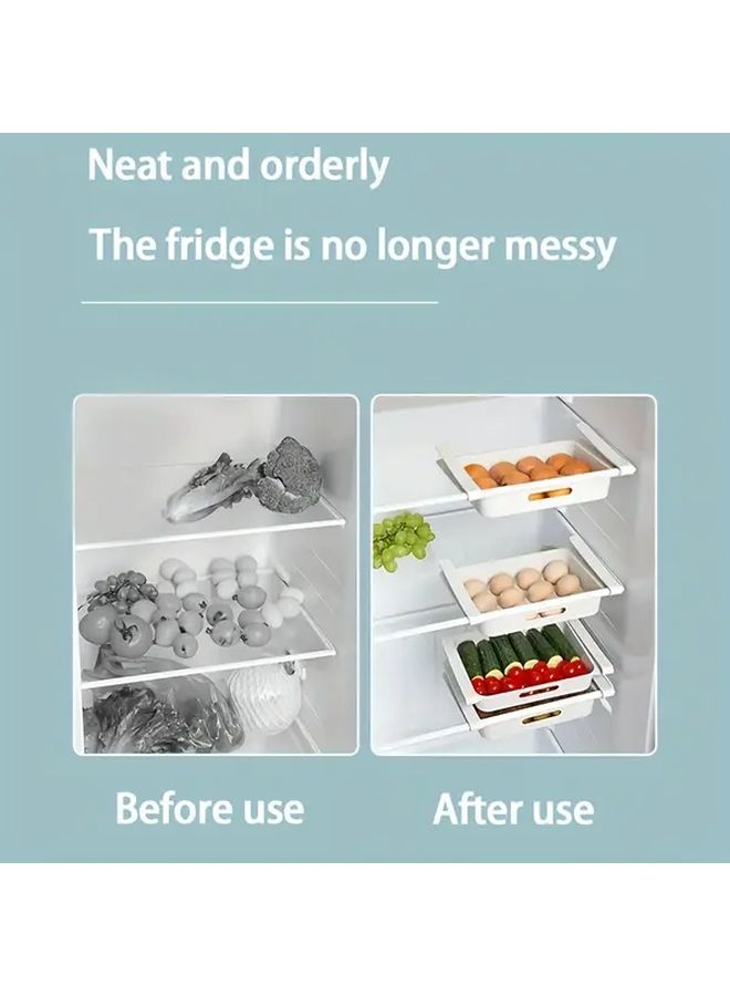 White Hanging RV Kitchen Organizer Refrigerator Egg Fruit Storage Drawer Food Crisper Box - Image 5