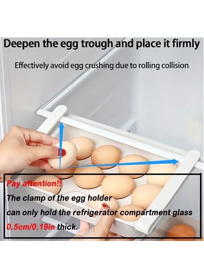 White Hanging RV Kitchen Organizer Refrigerator Egg Fruit Storage Drawer Food Crisper Box - Image 2