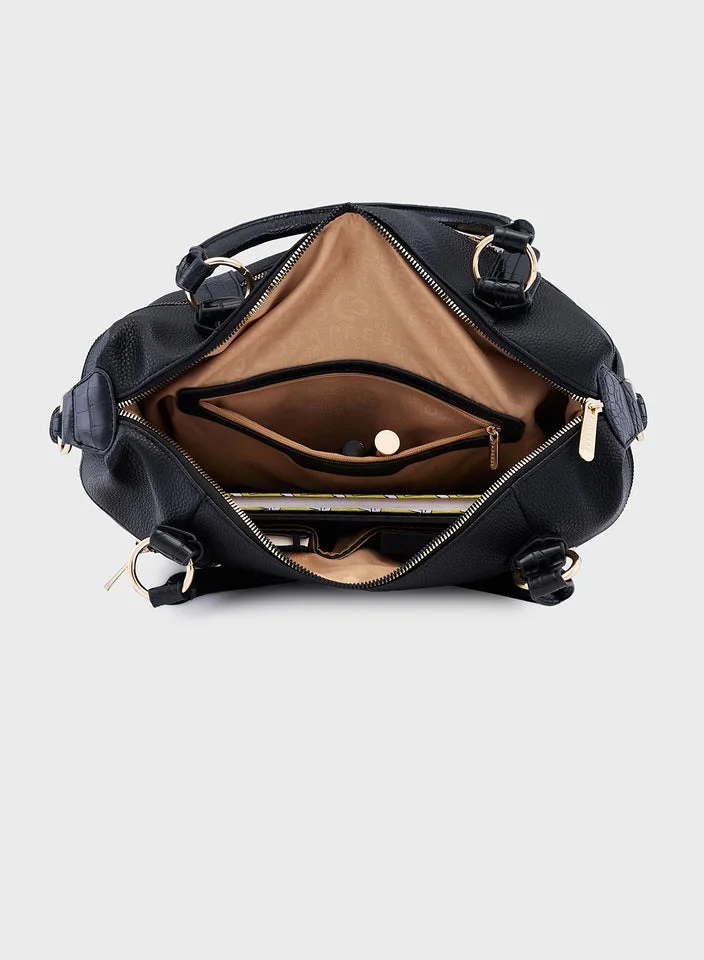 CAPRESE CAPRESE-NICOLE SATCHEL XL BLACK