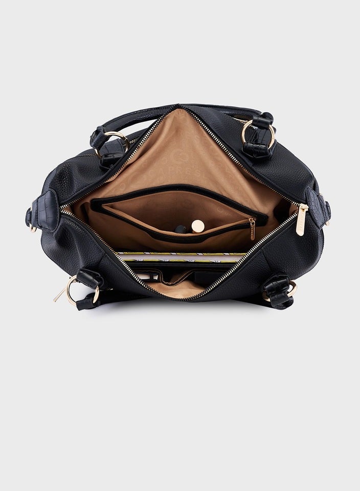 CAPRESE-NICOLE SATCHEL XL BLACK - Image 4