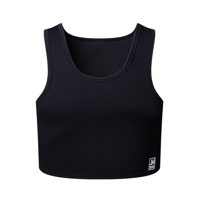 JOCKMAIL Men's Neoprene Brace Vest Chest Support Strap Fitness Gym Sports Bra Vest Mens Chest Compression Vest (Black, L) - Image 3