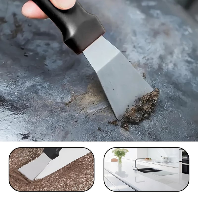 2pcs Polished Stainless Steel 3D Printer Scraper Shovel Blade Comfort Grip Tool - Image 3