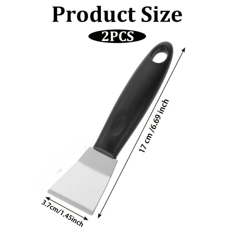2pcs Polished Stainless Steel 3D Printer Scraper Shovel Blade Comfort Grip Tool - Image 2