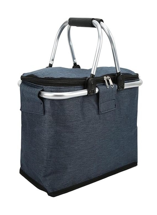 AESTROKE Foldable Food Delivery Basket Shopping Bags humanized Laundry Basket for Shopping Picnic Basket Storage Basket for Picnic Food Delivery Take Out Market Shopping Travel Camping [1 pcs][Multi] - Image 1