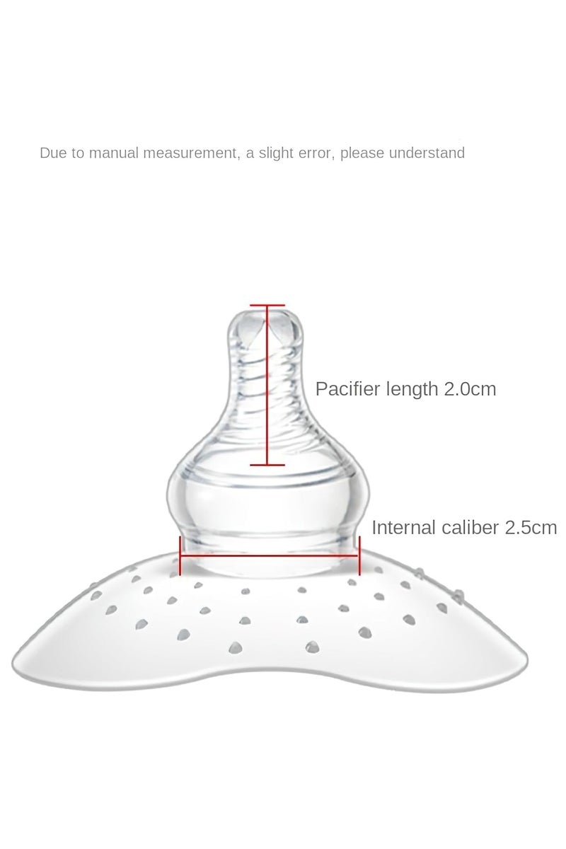 Mr. Penda 2 Pcs Nipple Shield for Nipples Protection, Nursing Cover for Feeding Women & Breastfeeding Supplies (Clear) - Image 2