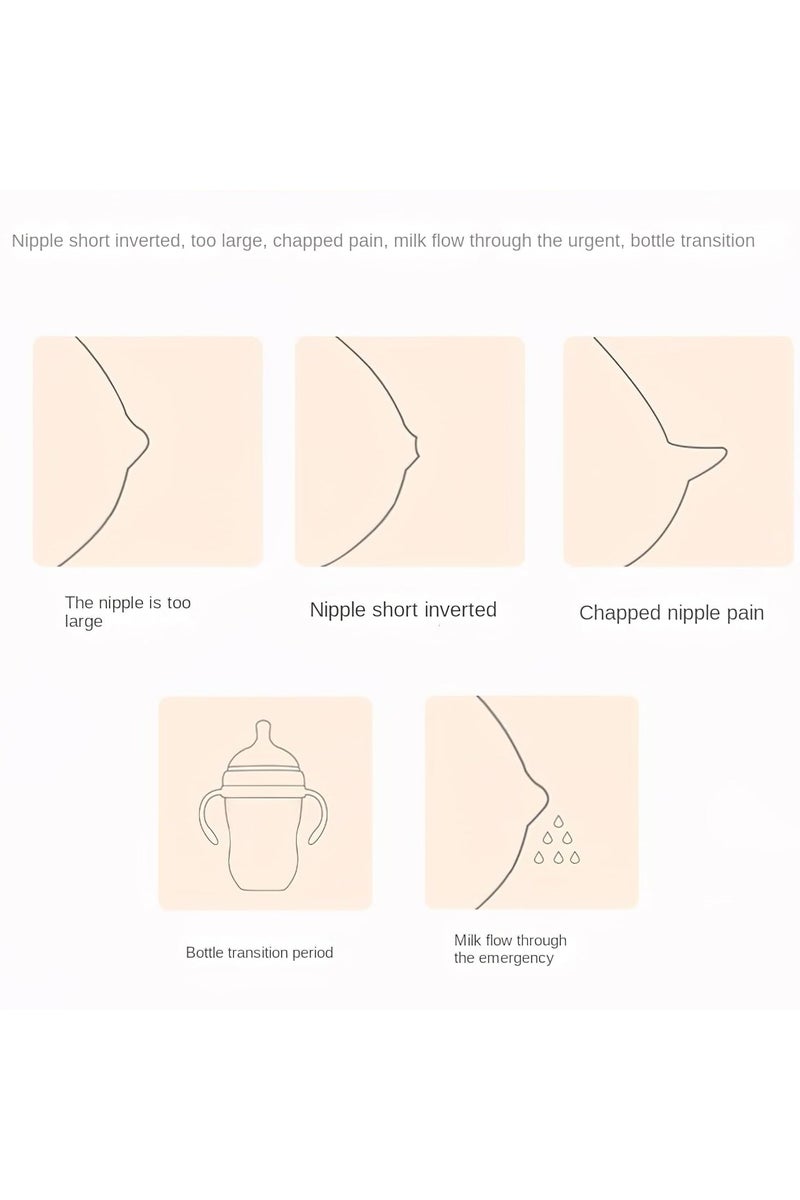 Mr. Penda 2 Pcs Nipple Shield for Nipples Protection, Nursing Cover for Feeding Women & Breastfeeding Supplies (Clear) - Image 4