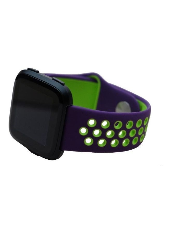 NIBEMINENT For Fitbit Versa 3 Replacement Strap Watchband Purple/Green - Image 4
