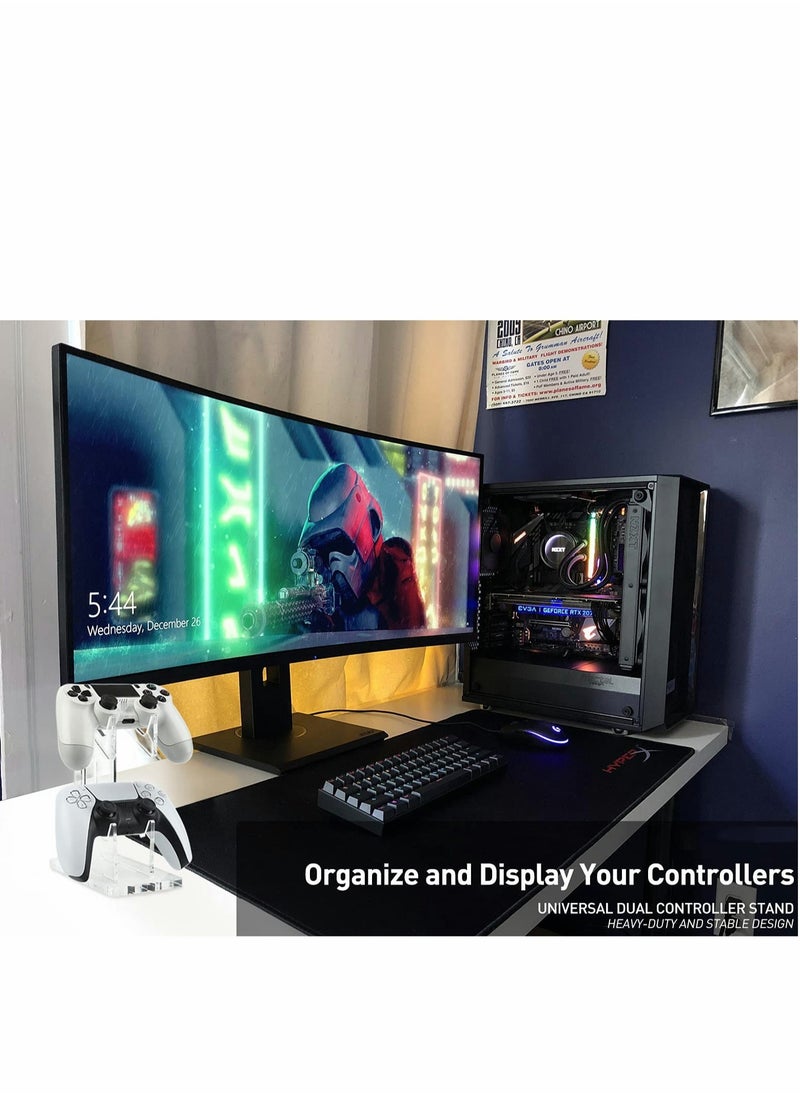 SYOSI Game Controller Holder Stand Wall Mount, PS4/Nintendo Switch/Xbox One/Steam/PC Controller, Adhesive Mount (transparency)  - Image 4